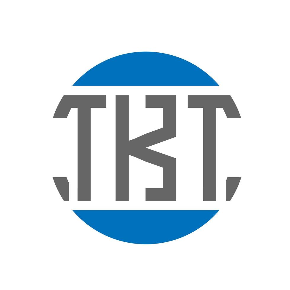 diseño de logotipo de letra tkt sobre fondo blanco. concepto de logotipo de círculo de iniciales creativas tkt. diseño de letras tkt. vector