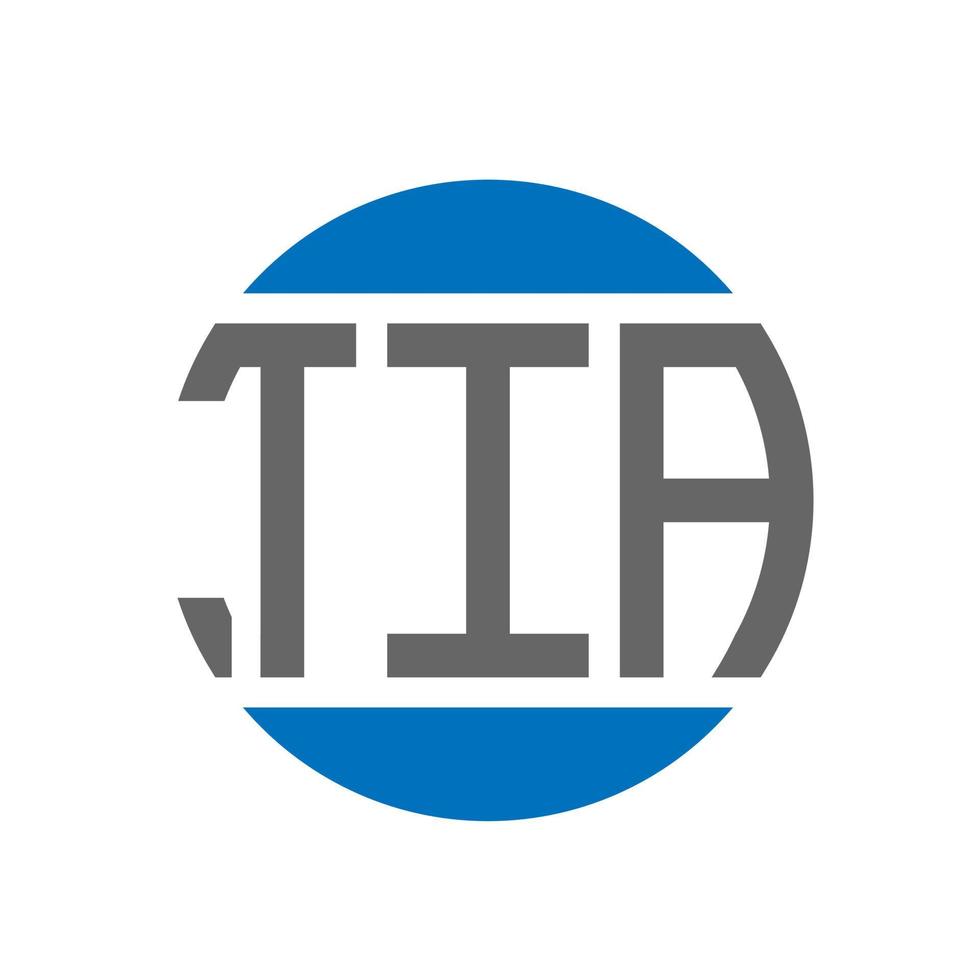 TIA letter logo design on white background. TIA creative initials circle logo concept. TIA letter design. vector