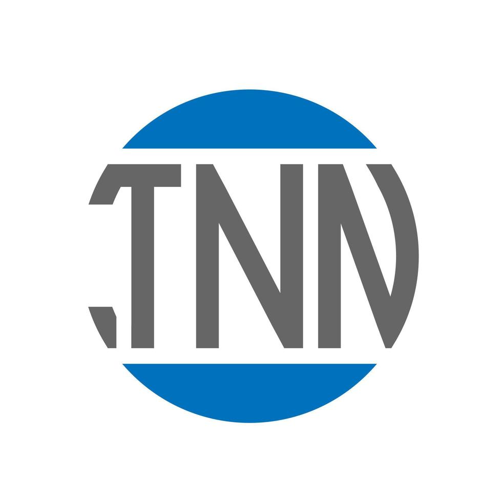 TNN letter logo design on white background. TNN creative initials circle logo concept. TNN letter design. vector