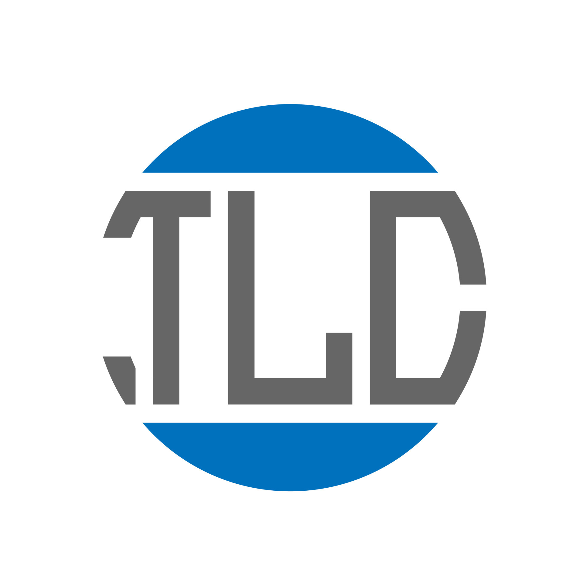 diseño de logotipo de letra tlc sobre fondo blanco. concepto de