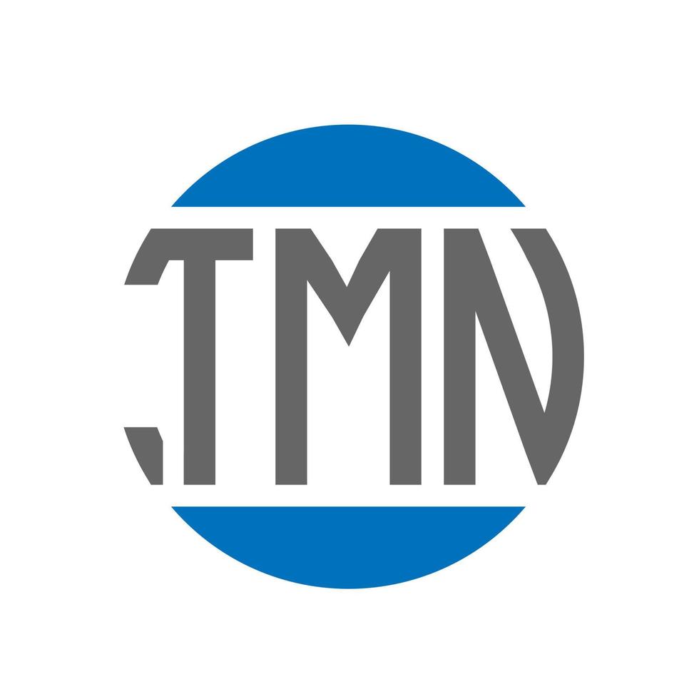 TMN letter logo design on white background. TMN creative initials circle logo concept. TMN letter design. vector