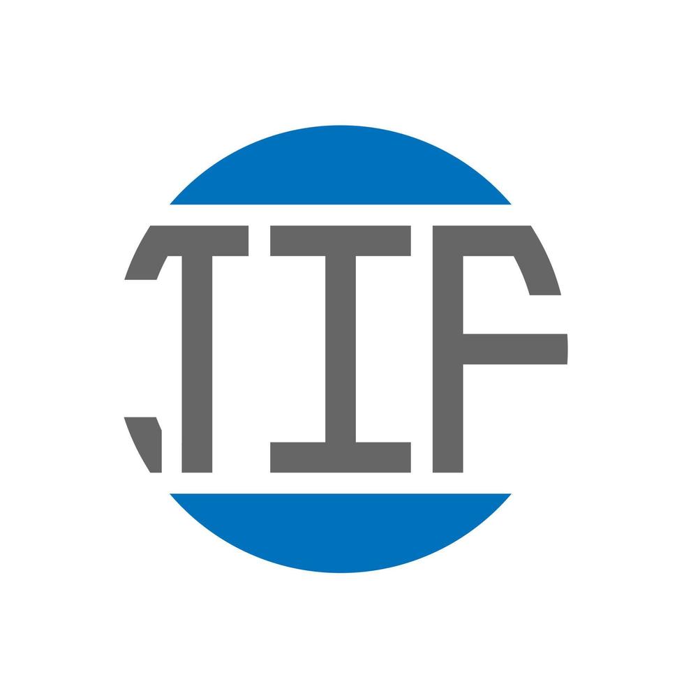 diseño de logotipo de letra tif sobre fondo blanco. concepto de logotipo de círculo de iniciales creativas tif. diseño de letras tif. vector