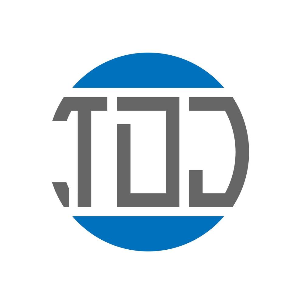 TDJ letter logo design on white background. TDJ creative initials circle logo concept. TDJ letter design. vector