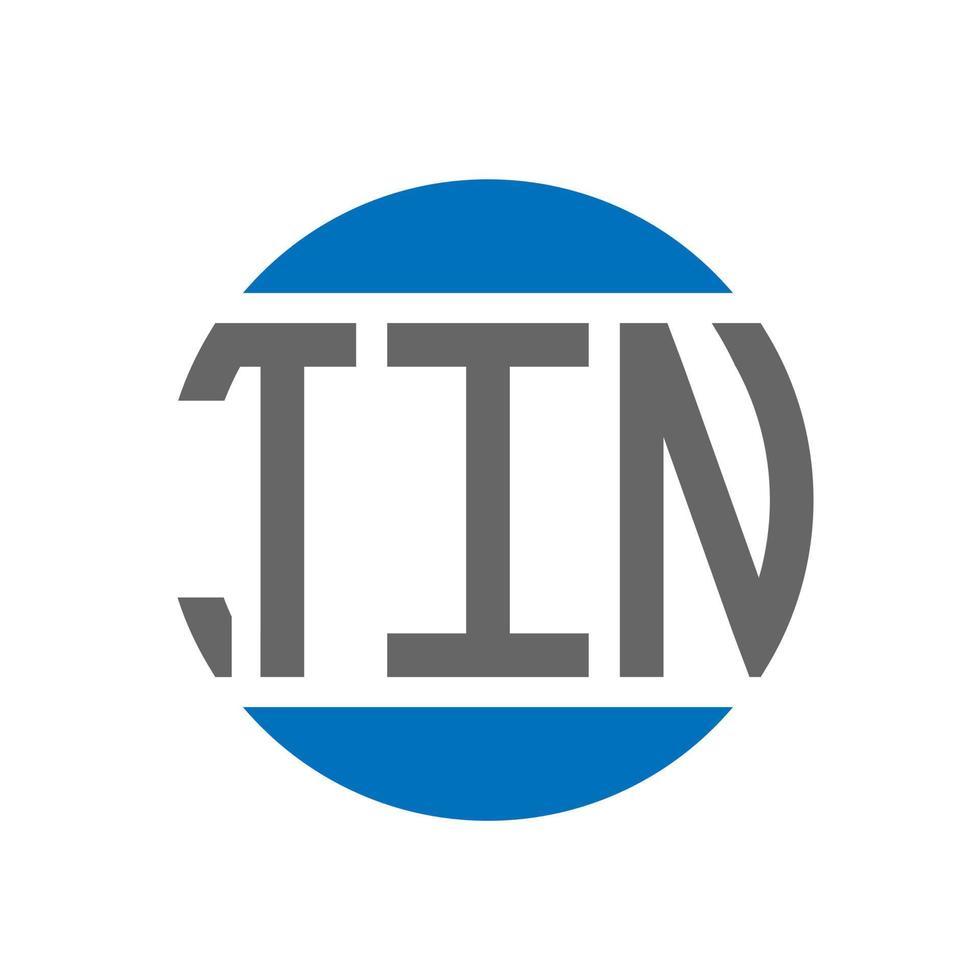 TIN letter logo design on white background. TIN creative initials circle logo concept. TIN letter design. vector