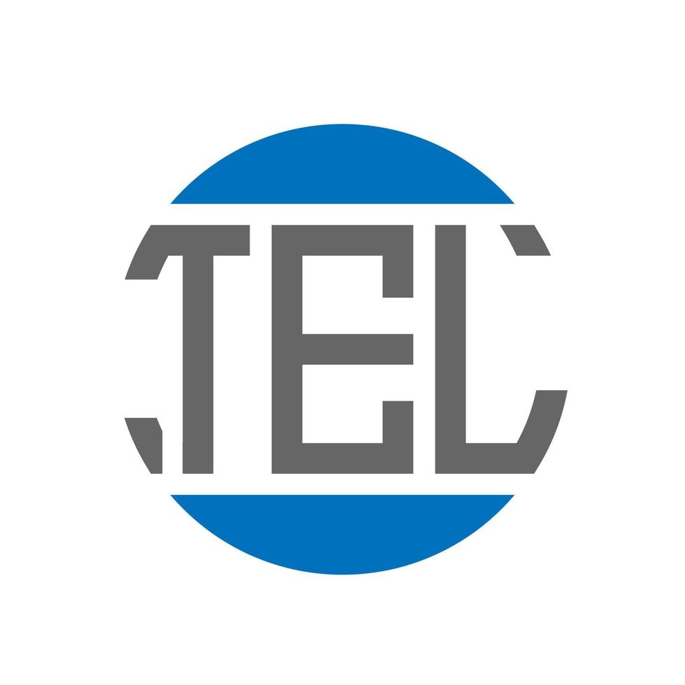 TEL letter logo design on white background. TEL creative initials circle logo concept. TEL letter design. vector