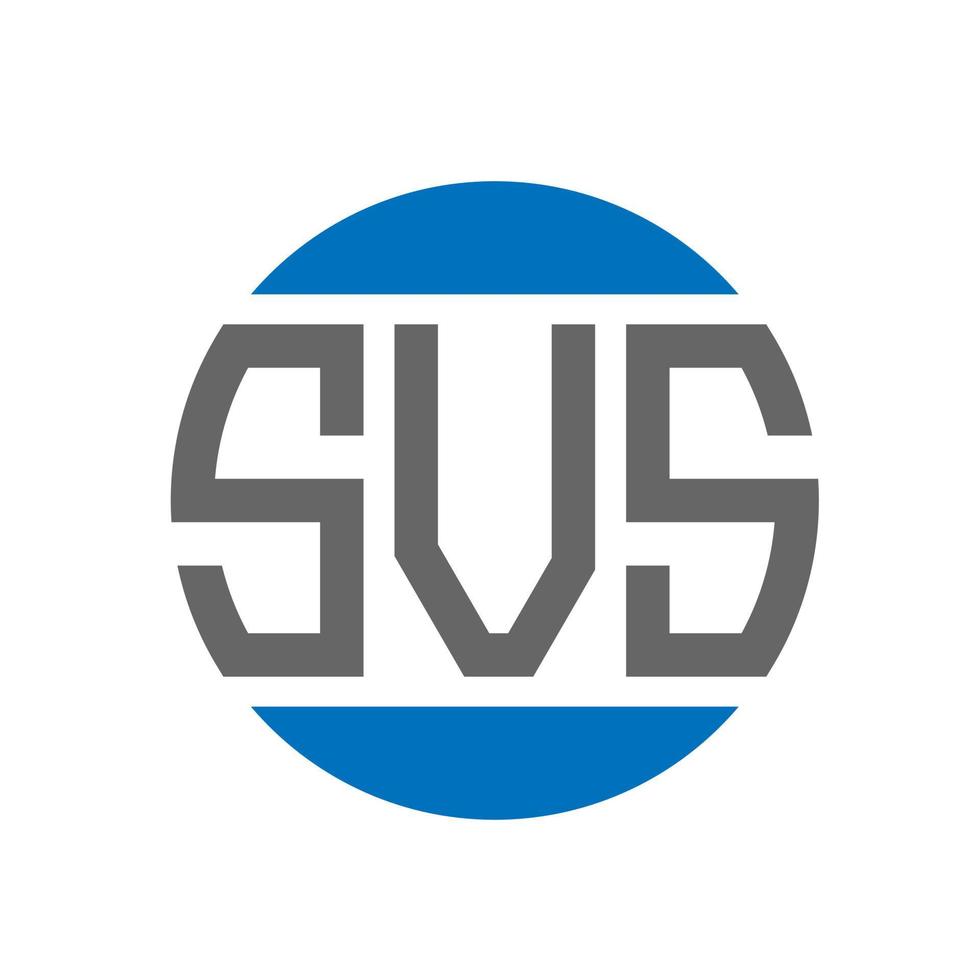 diseño del logotipo de la letra svs sobre fondo blanco. concepto de logotipo de círculo de iniciales creativas de svs. diseño de letras svs. vector