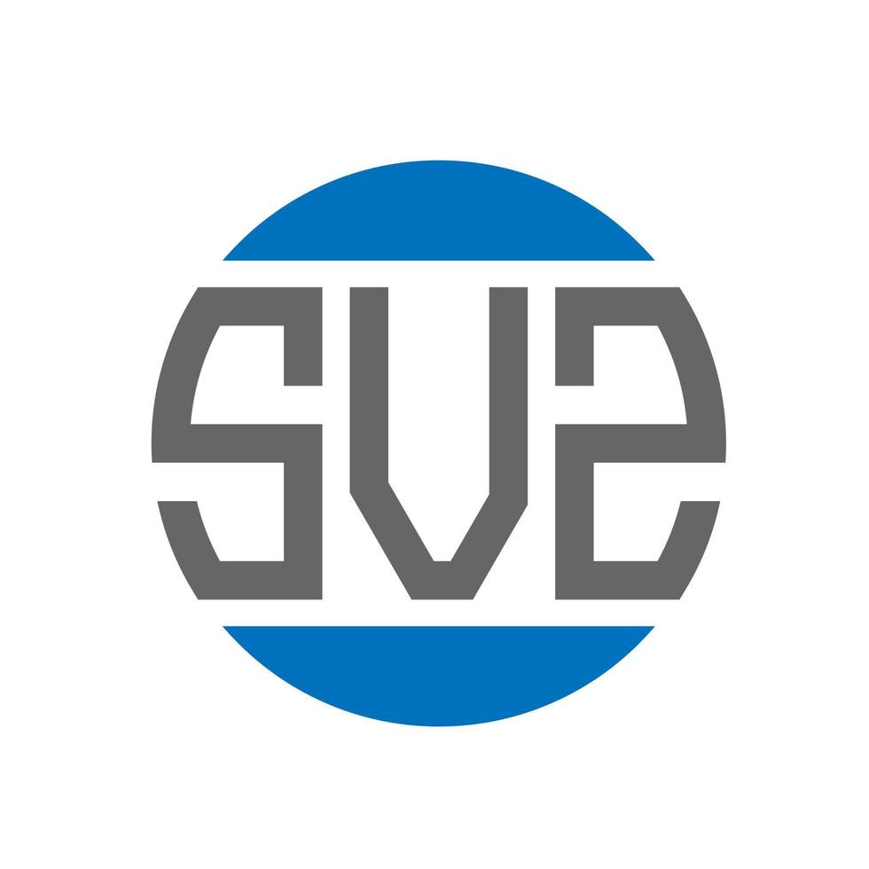diseño del logotipo de la letra svz sobre fondo blanco. concepto de logotipo de círculo de iniciales creativas de svz. diseño de letras svz. vector