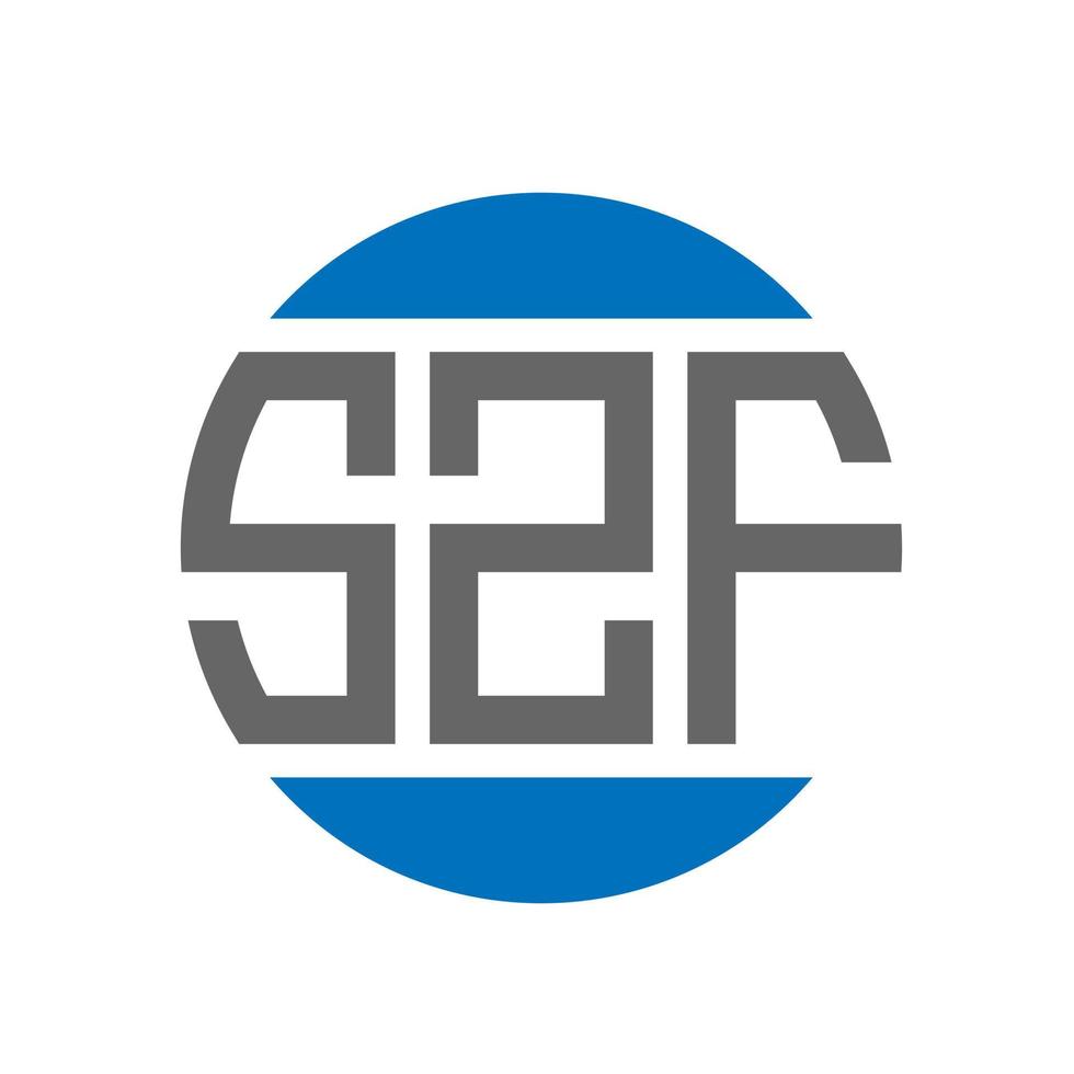 diseño de logotipo de letra szf sobre fondo blanco. concepto de logotipo de círculo de iniciales creativas szf. diseño de letras szf. vector