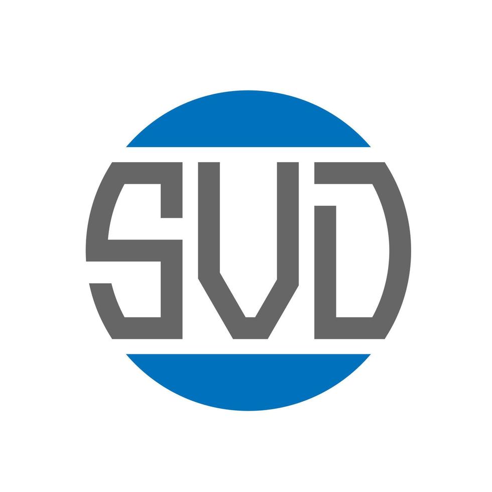 diseño de logotipo de letra svd sobre fondo blanco. concepto de logotipo de círculo de iniciales creativas de svd. diseño de letras svd. vector