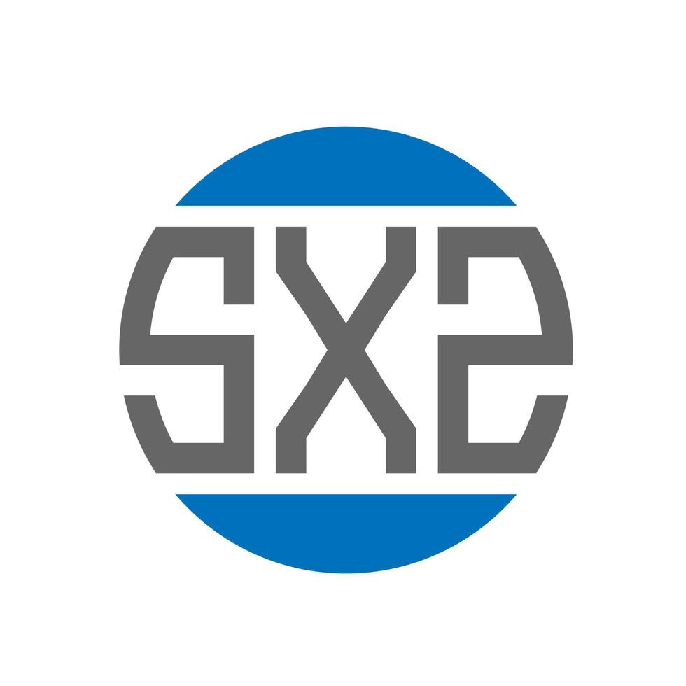 diseño del logotipo de la letra sxz sobre fondo blanco. concepto de logotipo de círculo de iniciales creativas sxz. diseño de letras sxz. vector