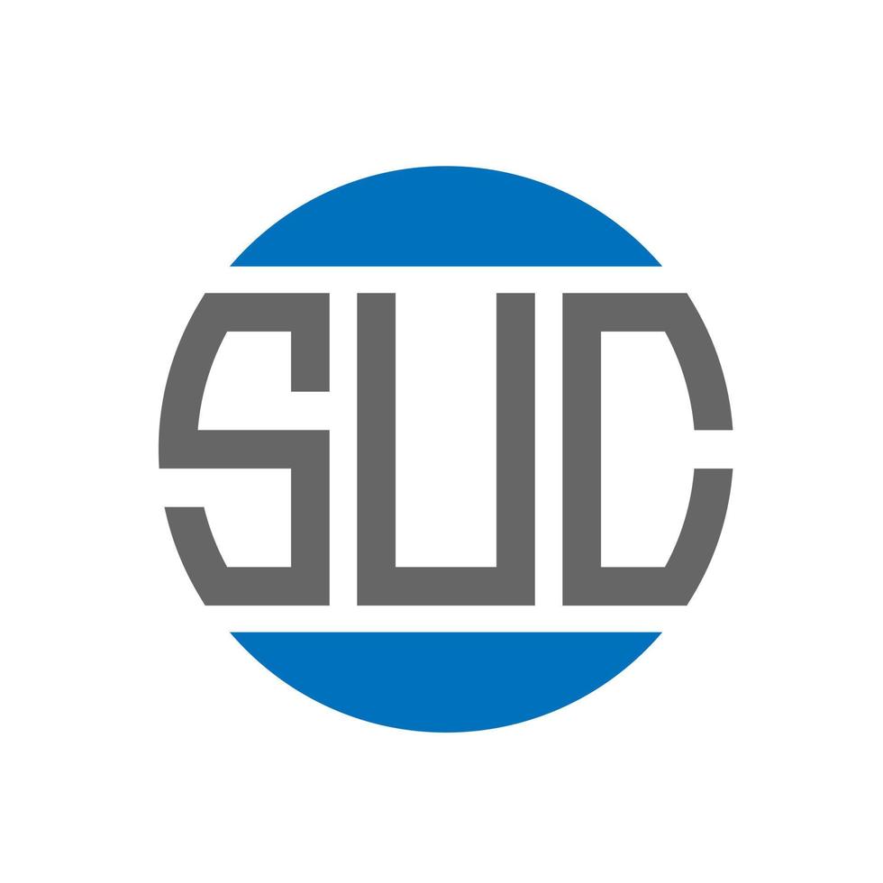 diseño de logotipo de letra suc sobre fondo blanco. suc concepto de logotipo de círculo de iniciales creativas. diseño de letra suc. vector