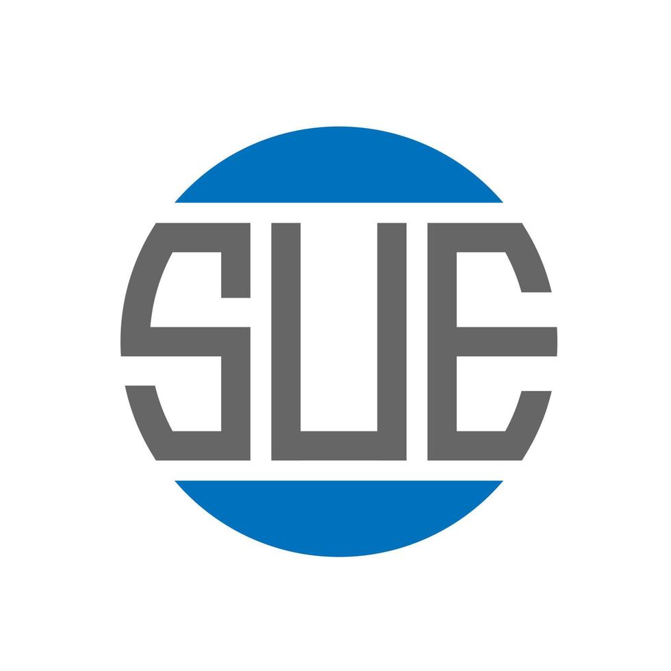 SUE letter logo design on white background. SUE creative initials circle logo concept. SUE letter design. vector