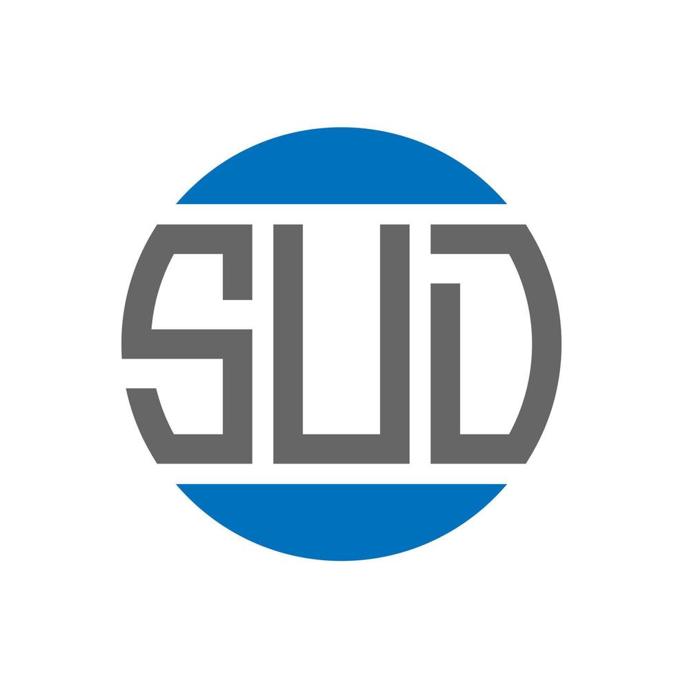 diseño de logotipo de letra sud sobre fondo blanco. concepto de logotipo de círculo de iniciales creativas sud. diseño de letra sud. vector