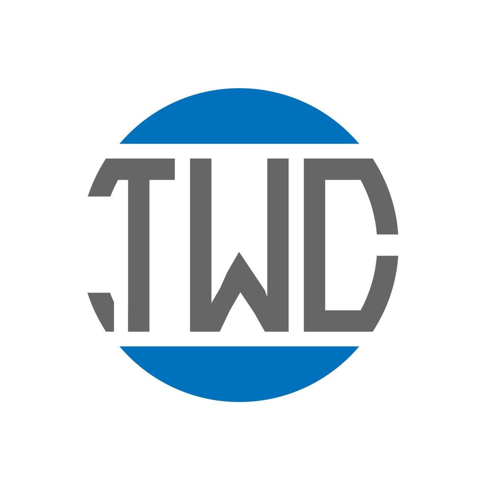 TWC letter logo design on white background. TWC creative initials