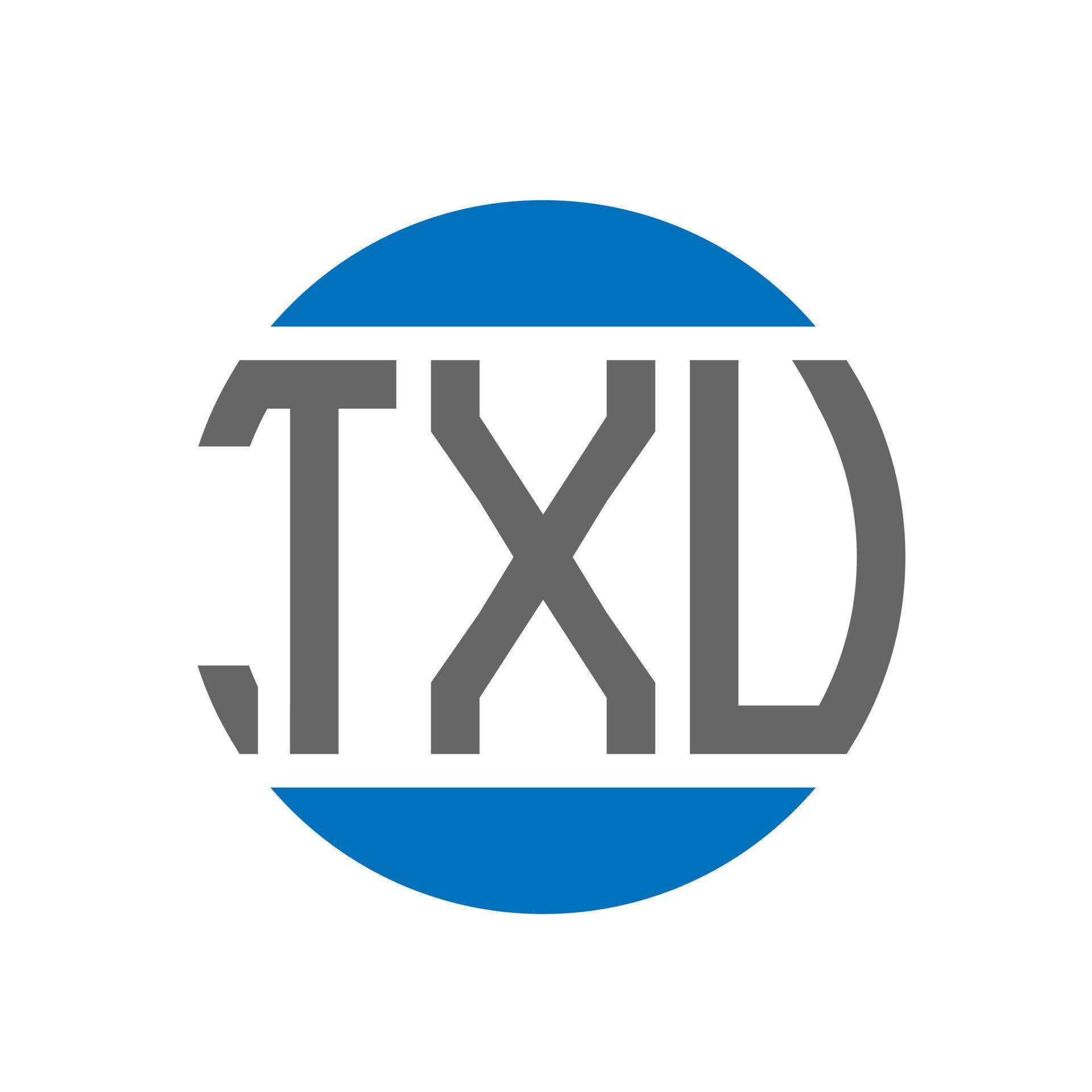 TXU letter logo design on white background. TXU creative initials