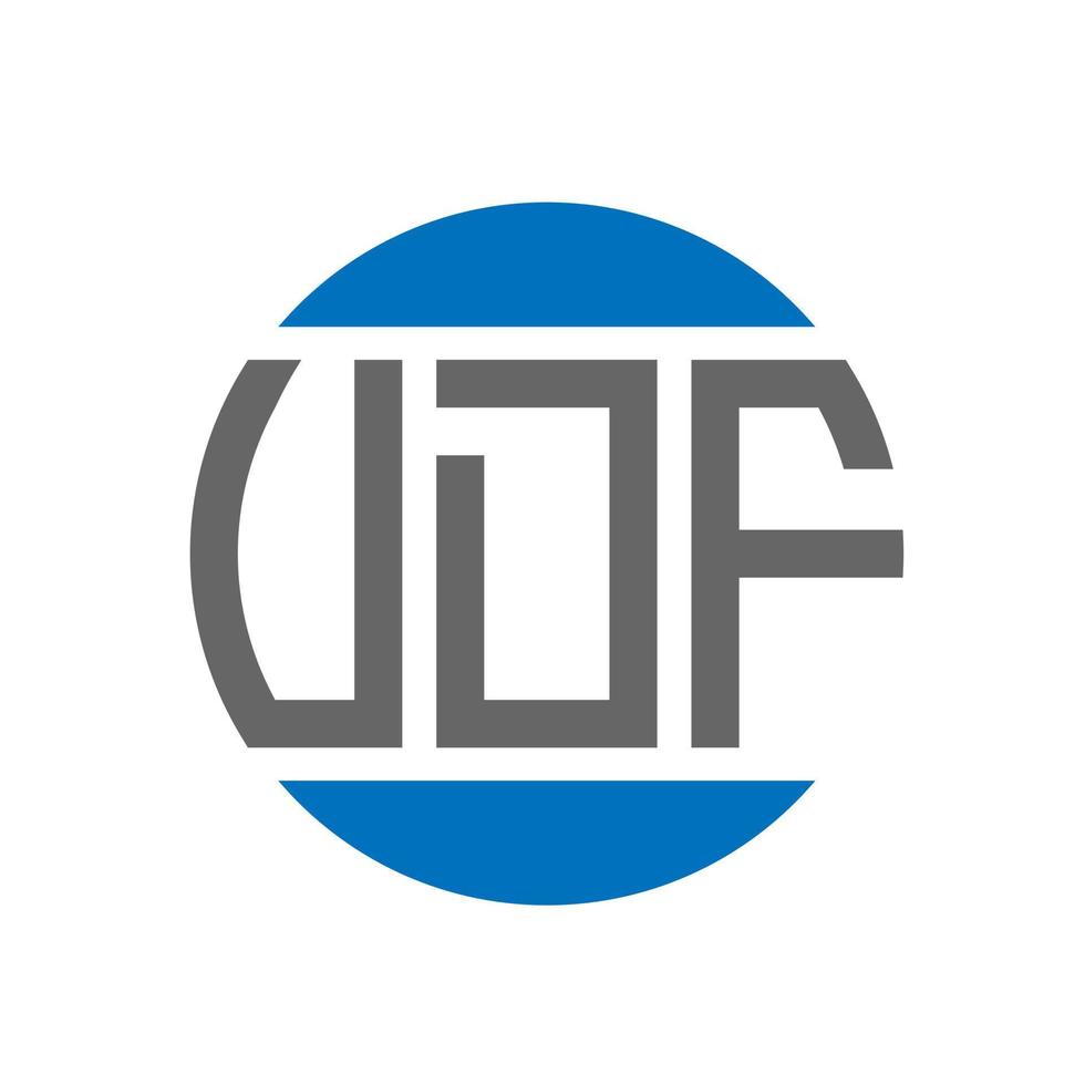 diseño de logotipo de letra udf sobre fondo blanco. concepto de logotipo de círculo de iniciales creativas udf. diseño de letras udf. vector