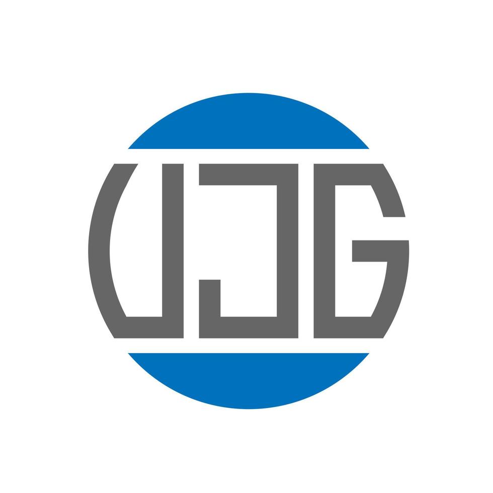 diseño de logotipo de letra ujg sobre fondo blanco. concepto de logotipo de círculo de iniciales creativas ujg. diseño de letras ujg. vector