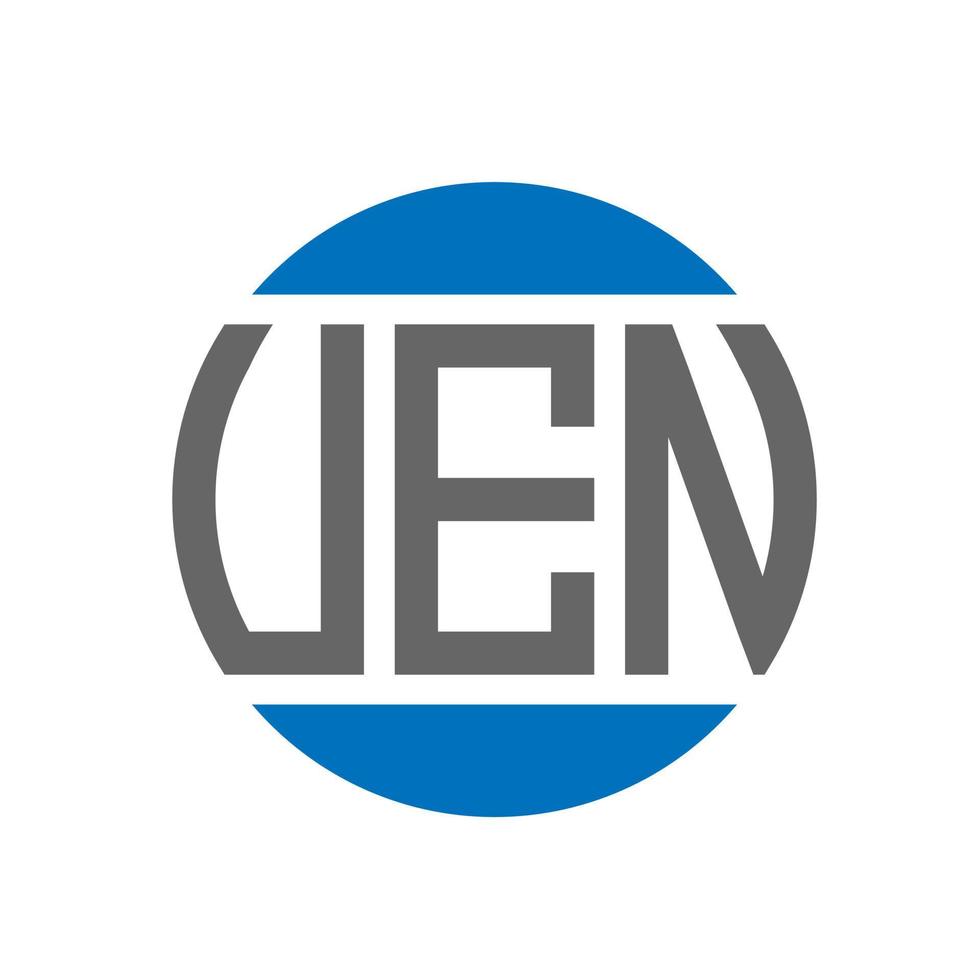 UEN letter logo design on white background. UEN creative initials