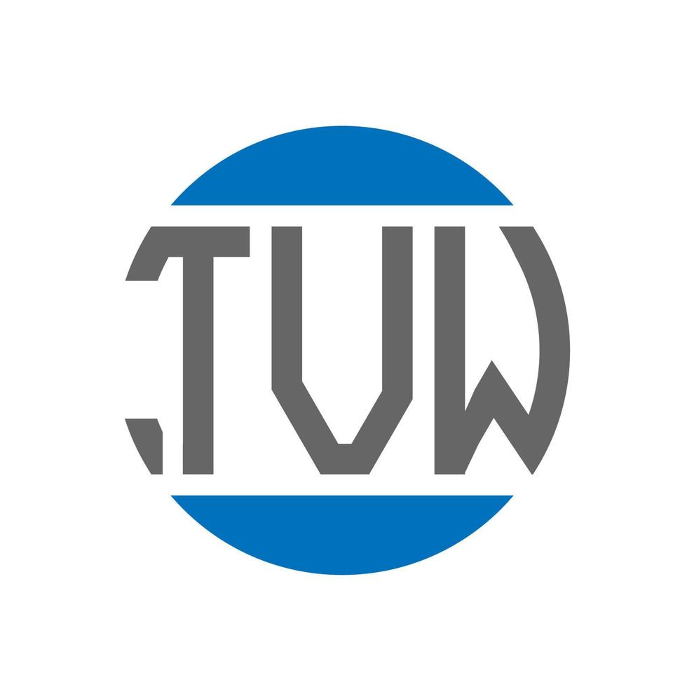 TVW letter logo design on white background. TVW creative initials circle logo concept. TVW letter design. vector