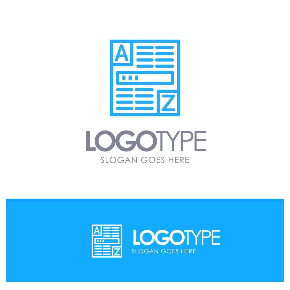 Browser Web Code Internet Blue Logo Line Style vector