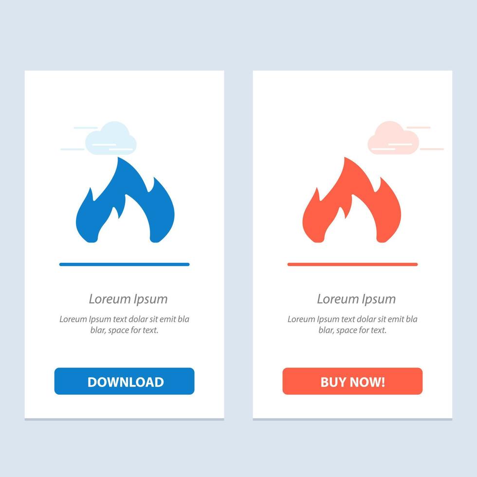 Fire Heating Fireplace Spark  Blue and Red Download and Buy Now web Widget Card Template vector