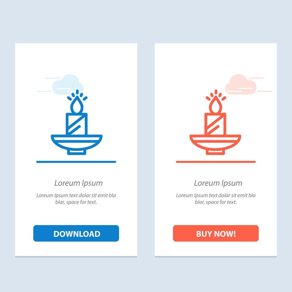 Candle Christmas Diwali Easter Lamp Light Wax  Blue and Red Download and Buy Now web Widget Card Template vector