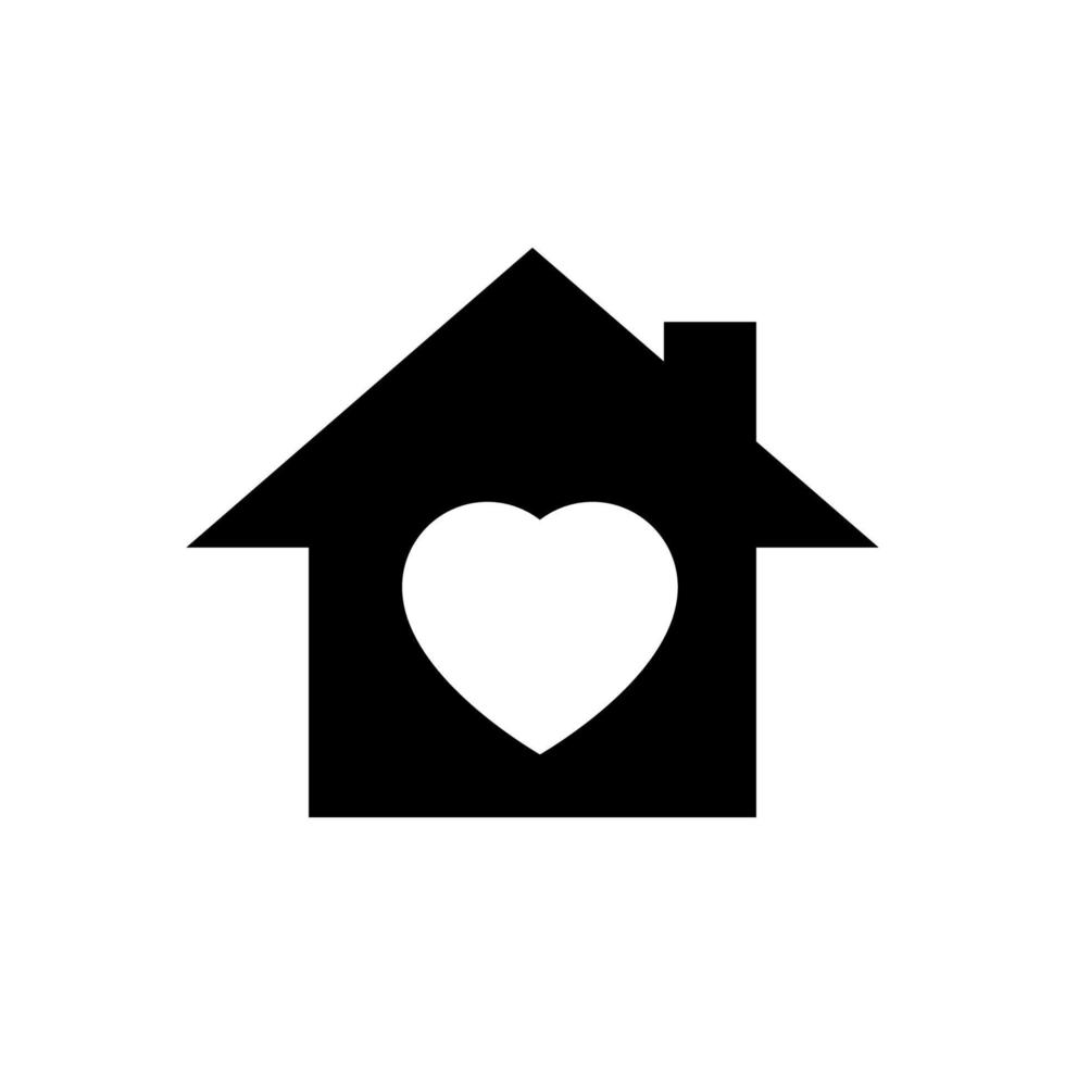 Home Love icon Isolated on white background vector