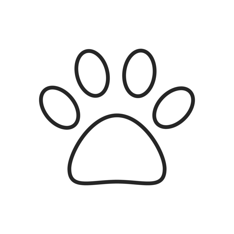 Paw  print icon isolated on white background vector