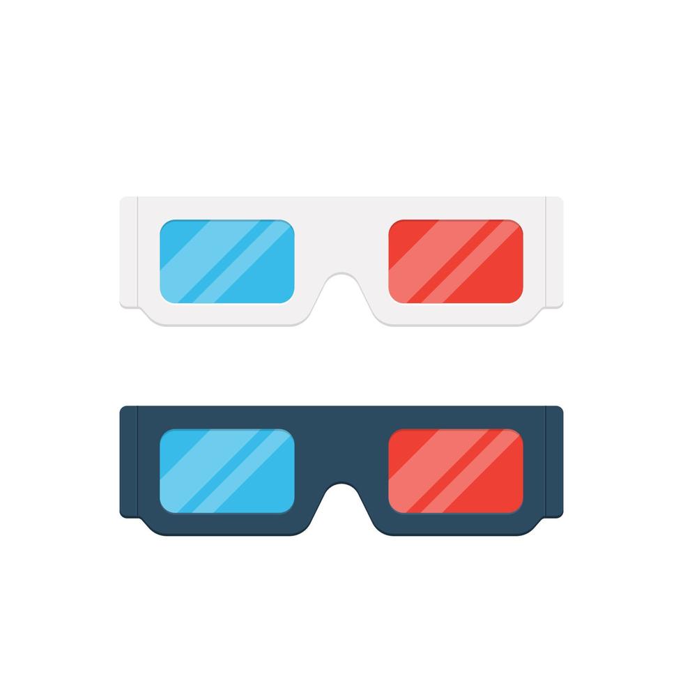 3d glasses vector isolated on white background