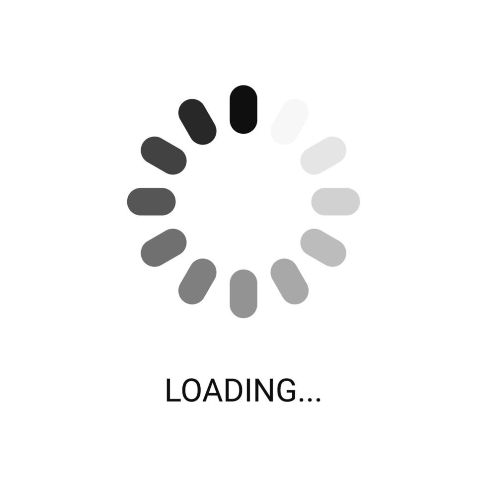 Loading progress tool. Data progressions download indicator set. Countdown icon vector