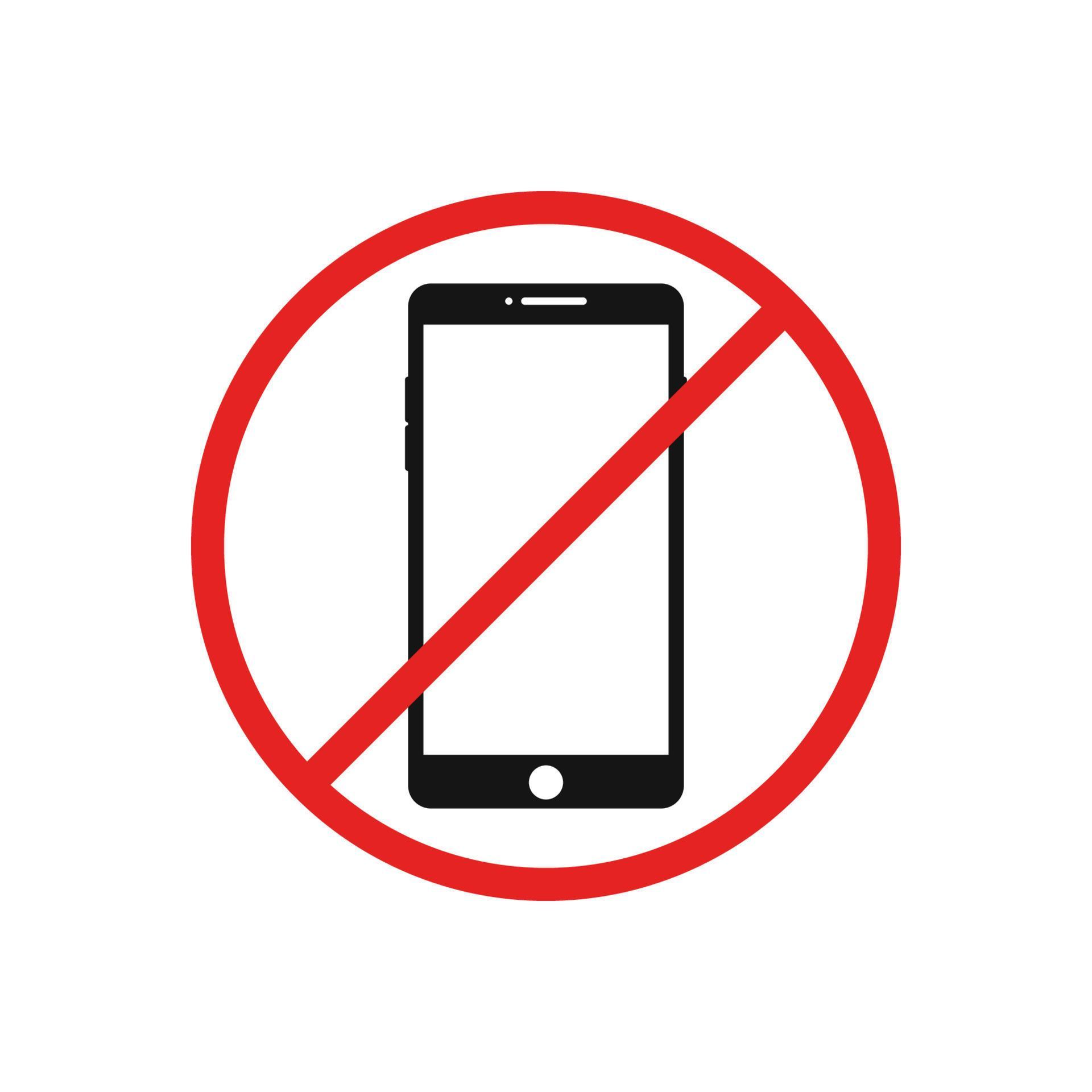 Warning no mobile phone sign 15613985 Vector Art at Vecteezy