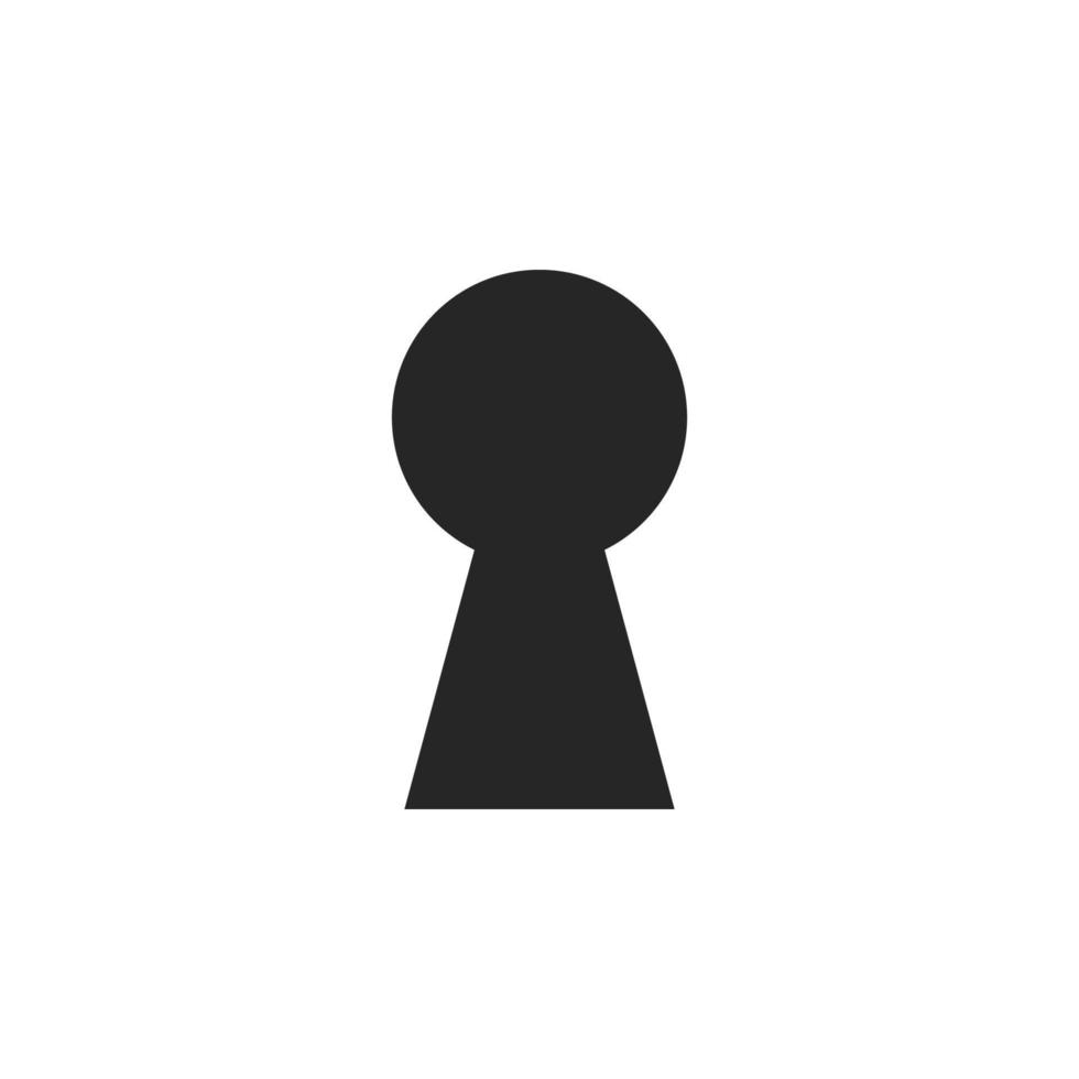 Keyhole  icon isolated on white background vector