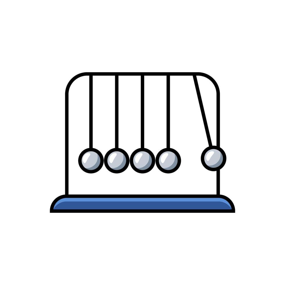 vector de bolas de péndulo aislado sobre fondo blanco