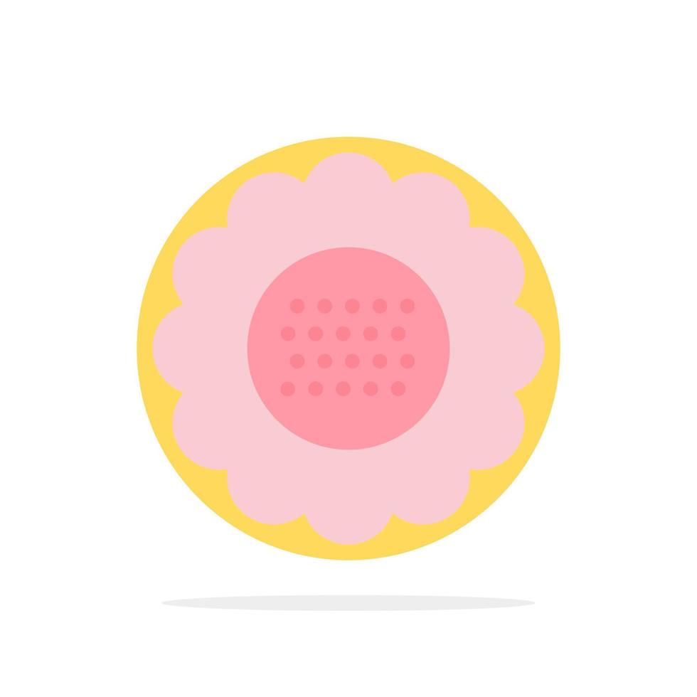 Flora Floral Flower Nature Spring Abstract Circle Background Flat color Icon vector