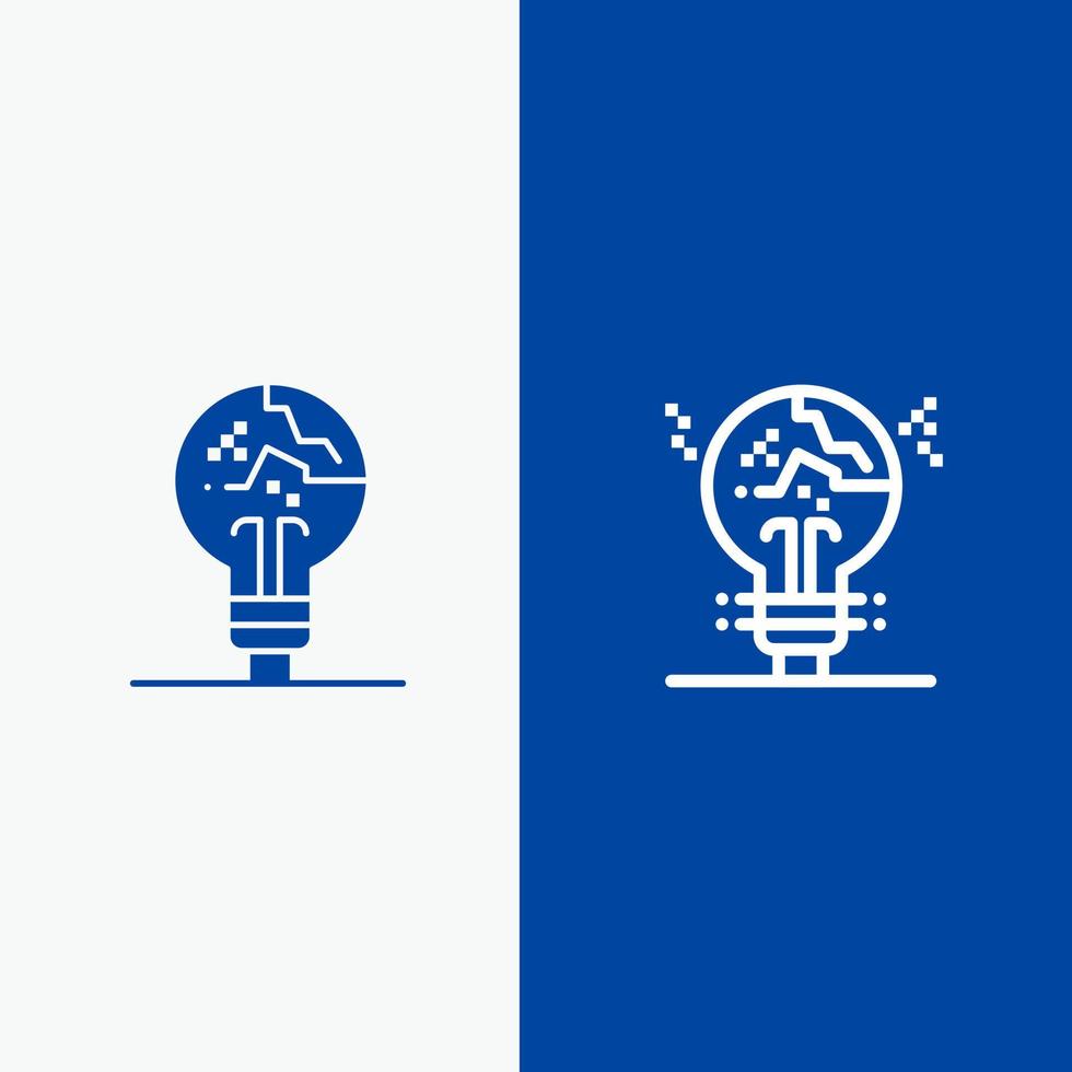 Concept Copycat Fail Fake Idea Line and Glyph Solid icon Blue banner Line and Glyph Solid icon Blue banner vector