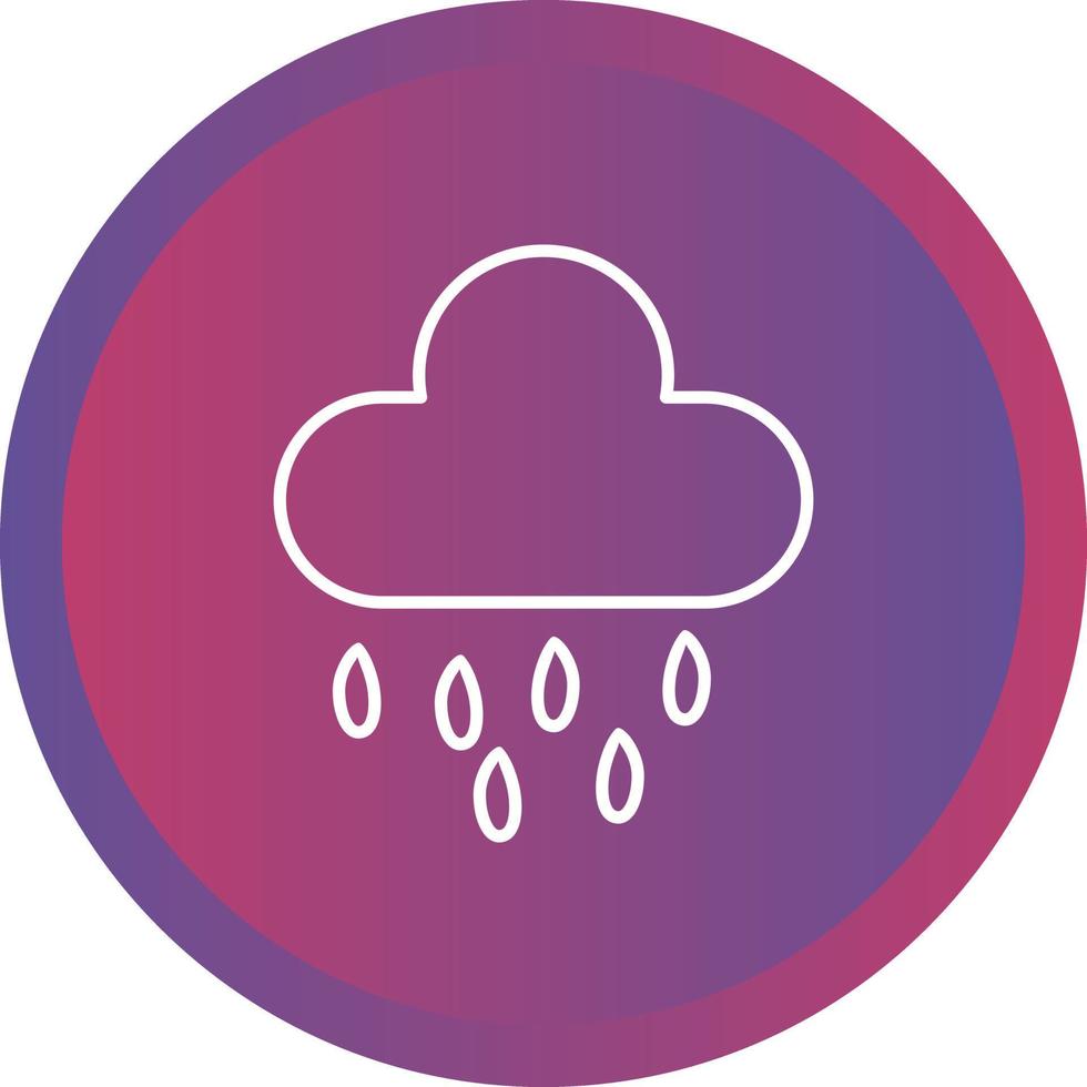 icono de línea de vector de lluvia único