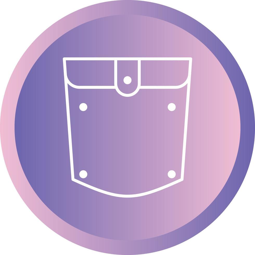 Unique Pocket Square Vector Line Icon