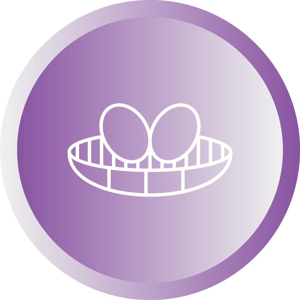 Unique birds nest Vector Line Icon