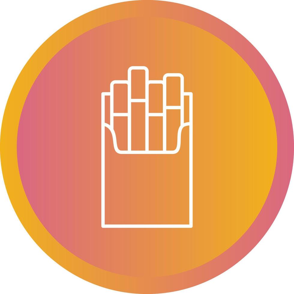 Unique Cigarette pack Vector Line Icon