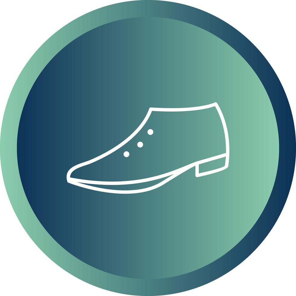 icono de línea de vector de zapatos formales únicos