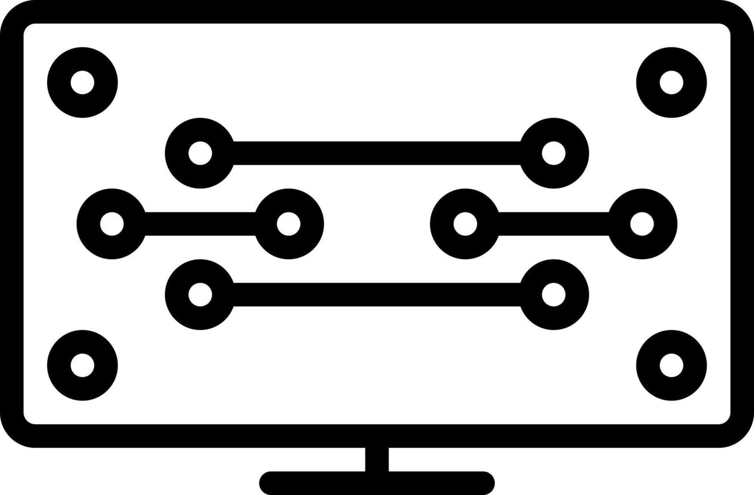 icono de línea para tecnología vector