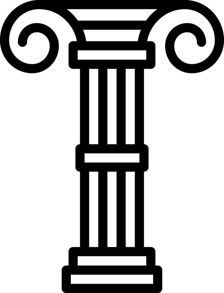 icono de línea para columnas vector