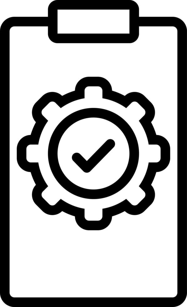 line icon for execute vector