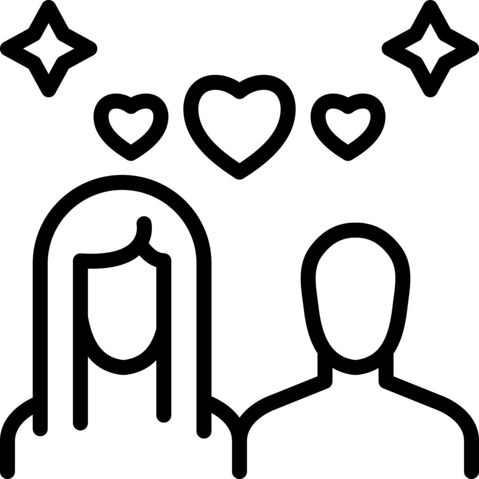 line icon for valentine vector
