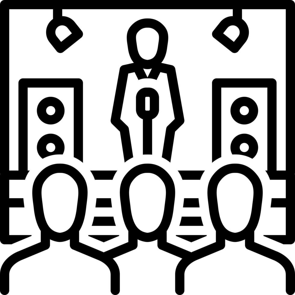 line icon for concerts vector