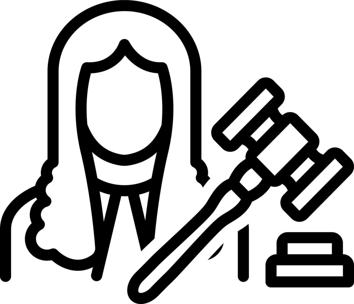 line icon for judgment vector