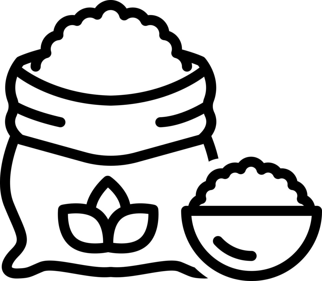 line icon for flour vector