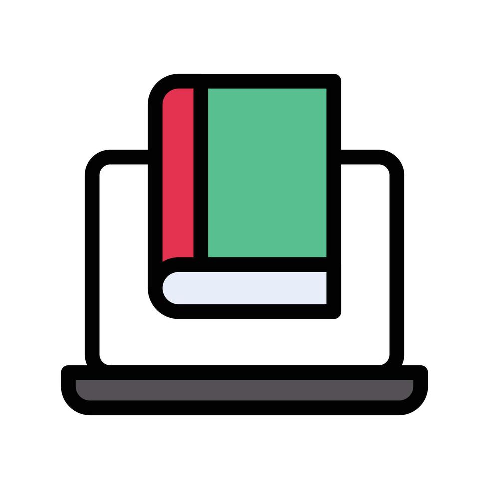 ilustración de vector de libro en línea sobre un fondo. símbolos de calidad premium. iconos vectoriales para concepto y diseño gráfico.