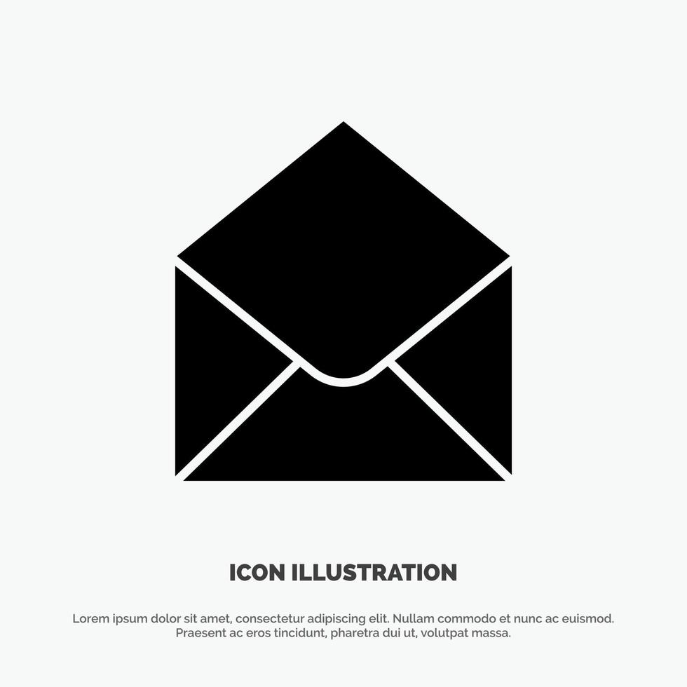 Sms Email Mail Message solid Glyph Icon vector