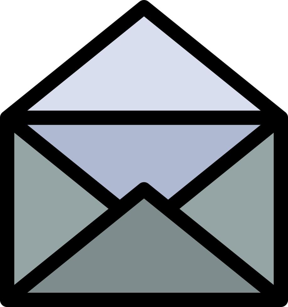 Email Mail Message Open  Flat Color Icon Vector icon banner Template